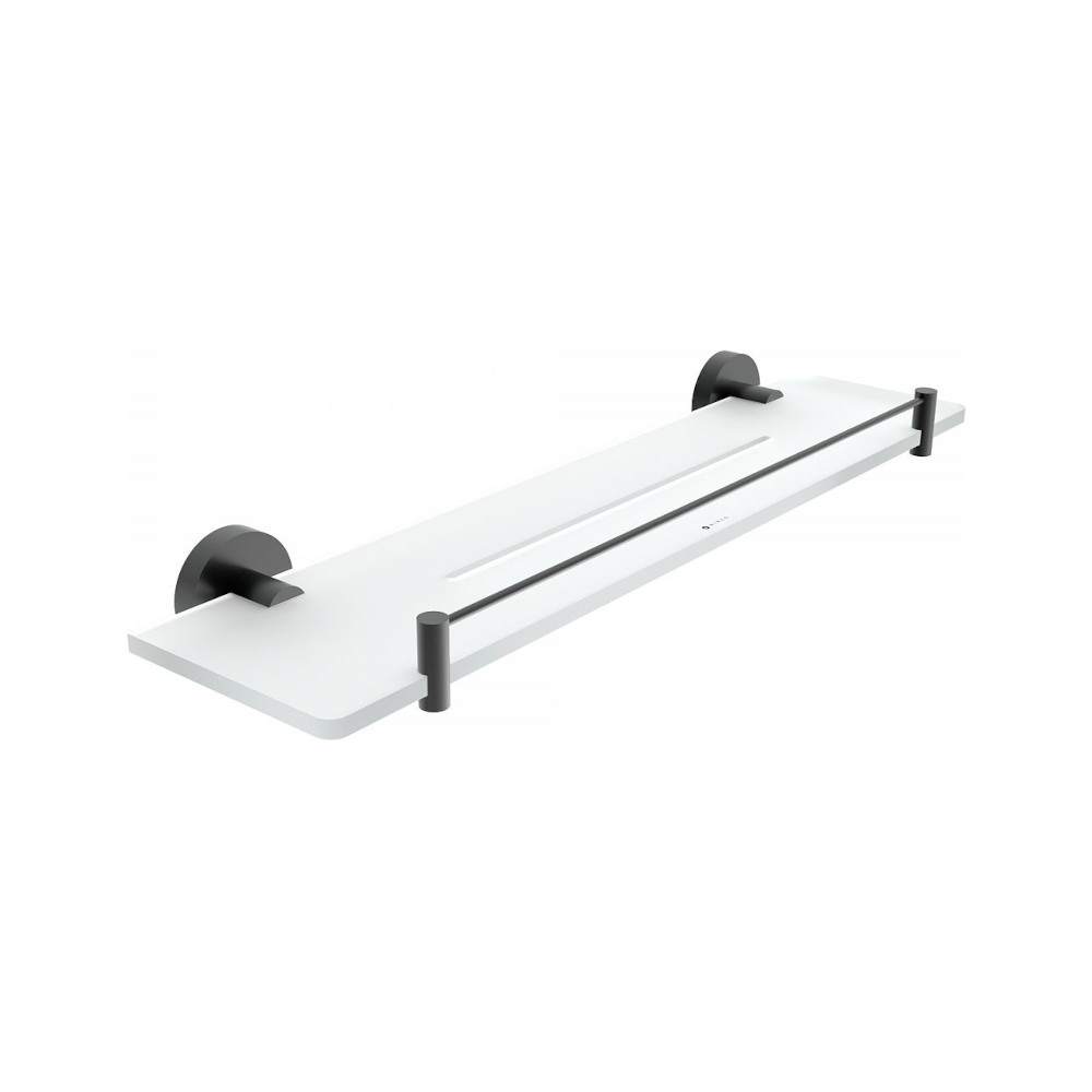 Fürdőszobai polc és kerítéssel NIMCO UNIX BLACK IXI 500 mm