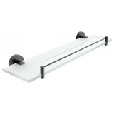Fürdőszobai polc és kerítéssel NIMCO UNIX BLACK IXI 500 mm