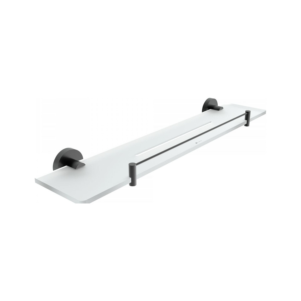 Fürdőszobai polc és kerítéssel NIMCO UNIX BLACK IXI 600 mm