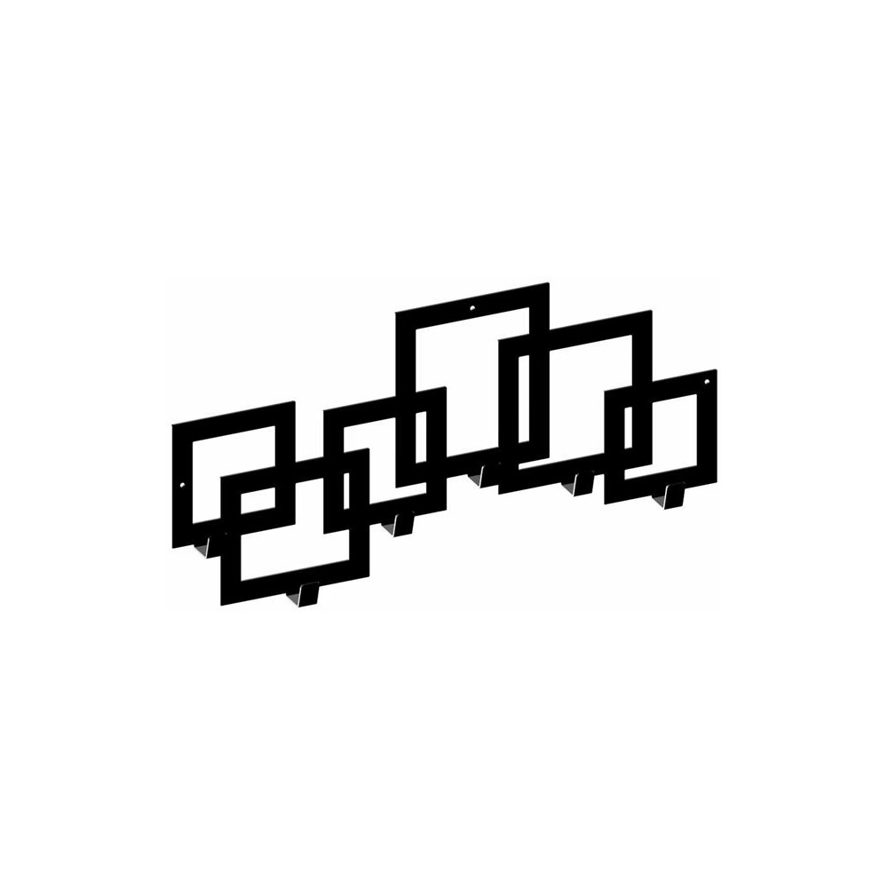 Fogas akasztó CUBE - Fekete