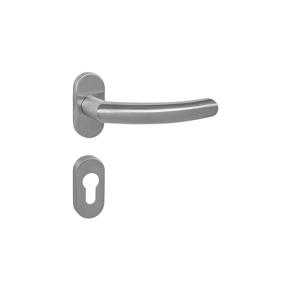 Ajtókilincs MPK NERO - UOR - Szálcsiszolt inox
