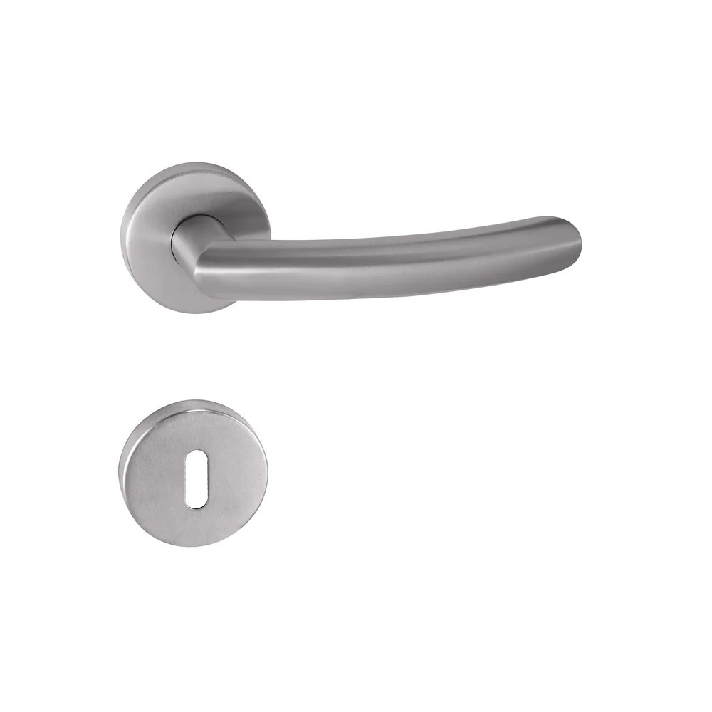 Kilincs TUPAI NERO - R 2233 - Szálcsiszolt inox