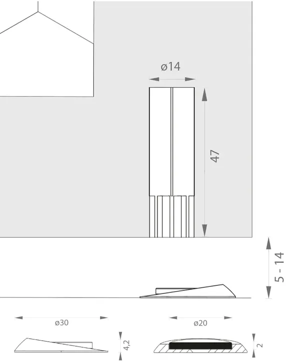 Mágneses ajtóütköző Model 2