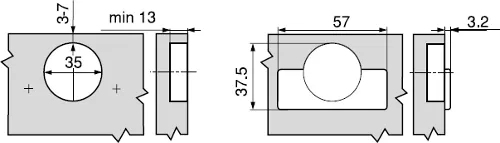 BLUM CLIP TOP -45° III°